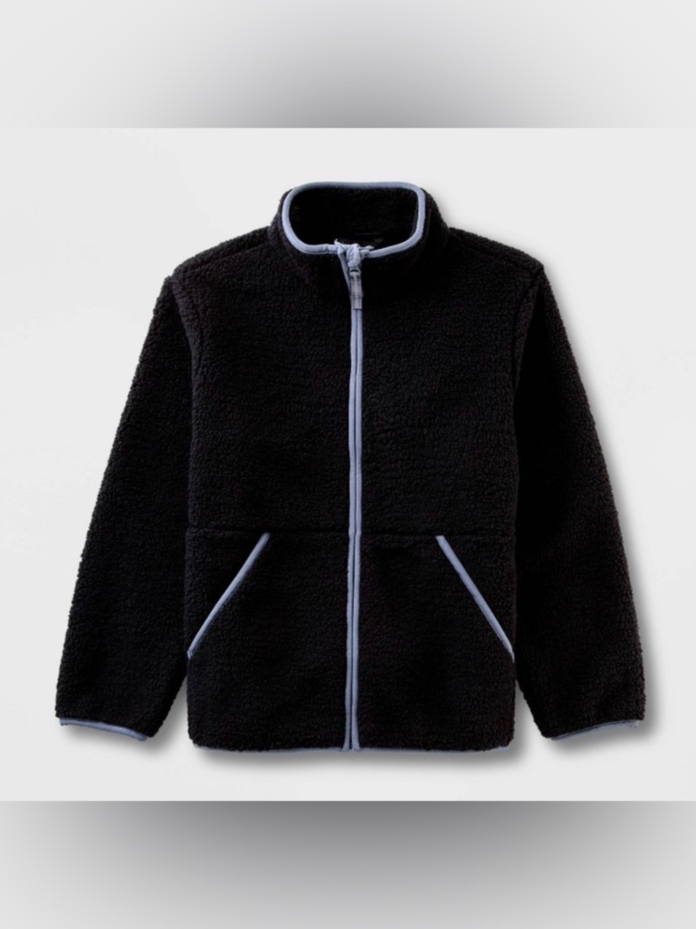 Cat & Jack little girls black fleece jacket, size XL, NWT